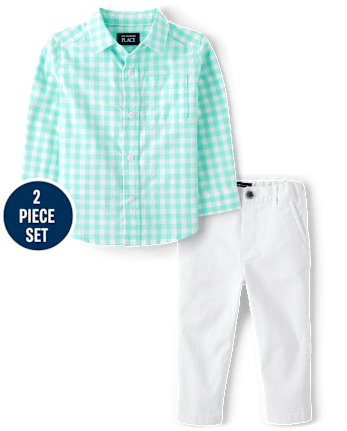 Baby And Toddler Boys Gingham 2-Piece Outfit Set