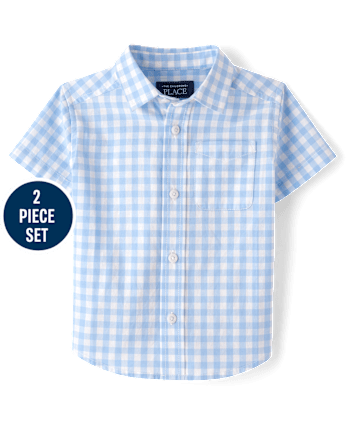 Baby And Toddler Boys Dad And Me Gingham 2-Piece Outfit Set
