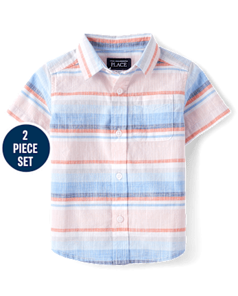 Baby And Toddler Boys Striped 2-Piece Outfit Set