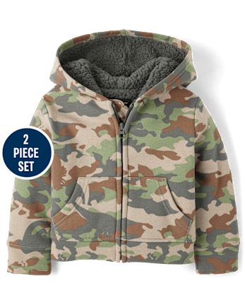 Baby And Toddler Camo Premium Fleece 2-Piece Outfit Set