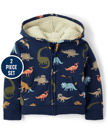 Baby And Toddler Boys Dino Premium Fleece 2-Piece Outfit Set