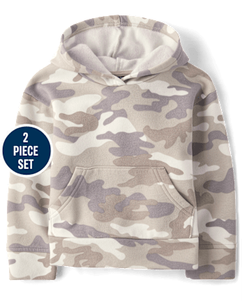 Baby And Toddler Camo Premium Fleece 2-Piece Outfit Set