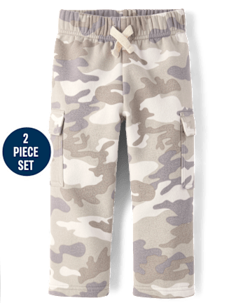 Baby And Toddler Camo Premium Fleece 2-Piece Outfit Set