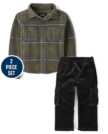 Baby And Toddler Plaid 2-Piece Outfit Set