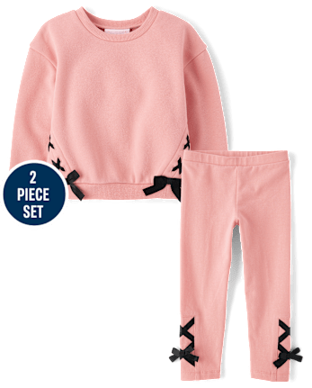 Toddler Girls Lace Up 2-Piece Outfit Set
