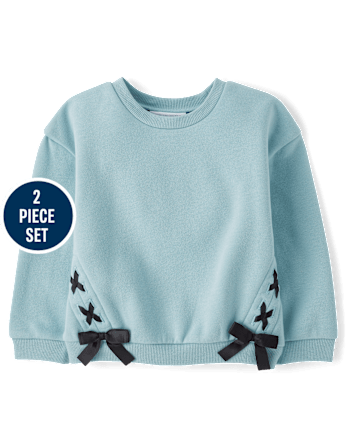 Toddler Girls Lace Up 2-Piece Outfit Set