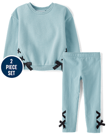 Toddler Girls Lace Up 2-Piece Outfit Set