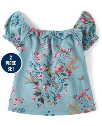 Toddler Girls Floral 2-Piece Outfit Set