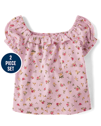 Toddler Girls Floral 2-Piece Outfit Set