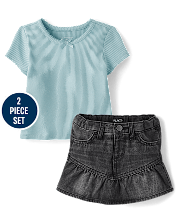 Toddler Girls Ruffle 2-Piece Outfit Set