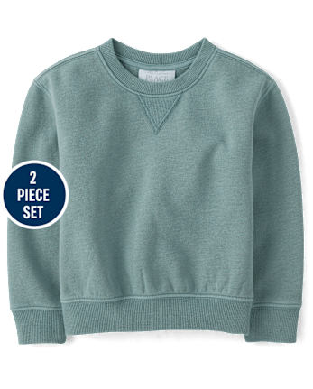 Baby And Toddler Garment Dyed Premium Fleece 2-Piece Outfit Set