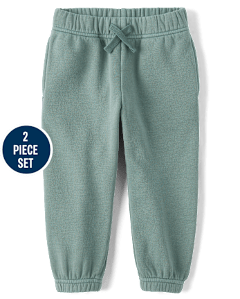 Baby And Toddler Garment Dyed Premium Fleece 2-Piece Outfit Set