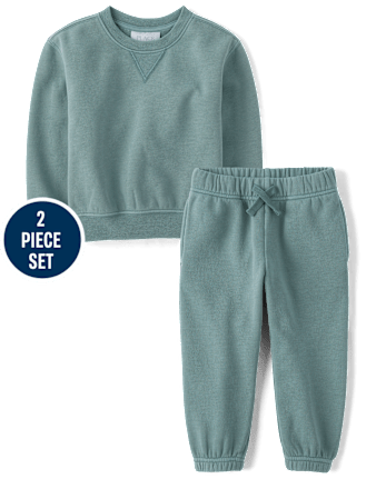 Baby And Toddler Garment Dyed Premium Fleece 2-Piece Outfit Set