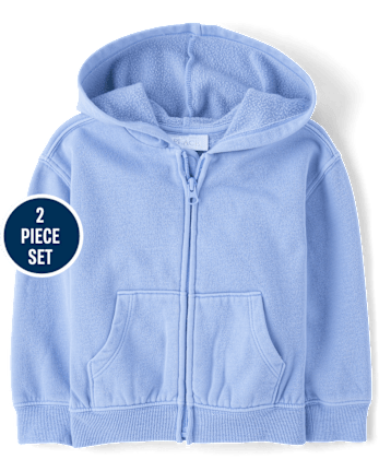 Baby And Toddler Garment Dyed Premium Fleece 2-Piece Outfit Set