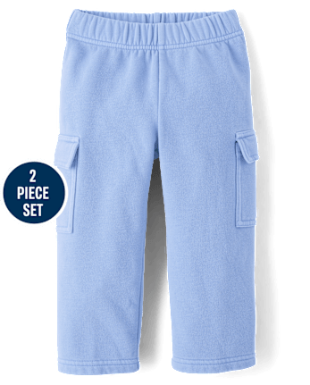 Baby And Toddler Garment Dyed Premium Fleece 2-Piece Outfit Set
