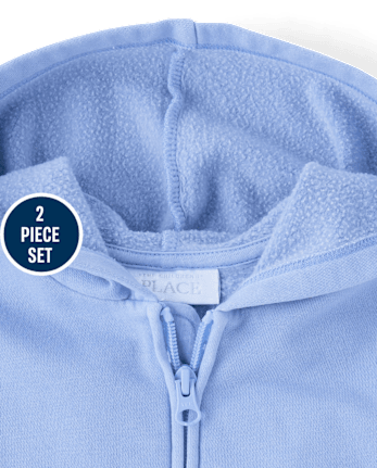 Baby And Toddler Garment Dyed Premium Fleece 2-Piece Outfit Set