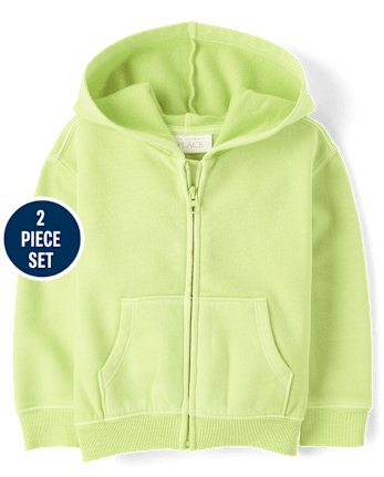 Baby And Toddler Garment Dyed Premium Fleece 2-Piece Outfit Set
