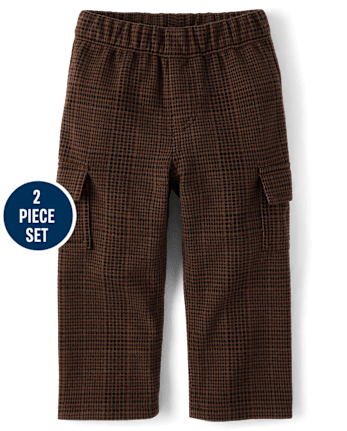Baby And Toddler Boys Plaid 2-Piece Outfit Set