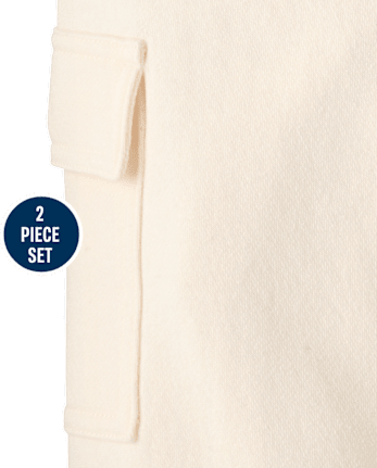 Toddler Girls Garment Dyed Premium Fleece 2-Piece Outfit Set