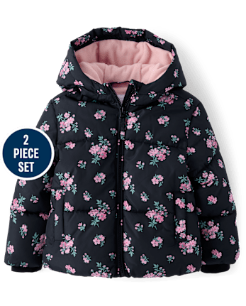 Toddler Girls Floral 2-Piece Snow Set