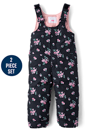 Toddler Girls Floral 2-Piece Snow Set
