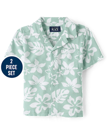 Baby And Toddler Boys Tropical 2-Piece Cabana Set