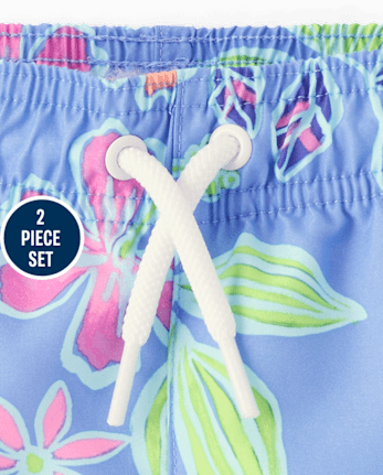 Baby And Toddler Boys Tropical Rashguard Swimsuit