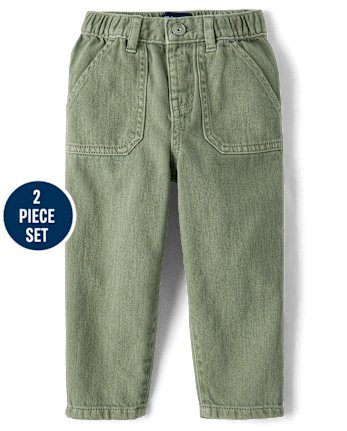 Baby And Toddler Boys Garment Dyed 2-Piece Outfit Set