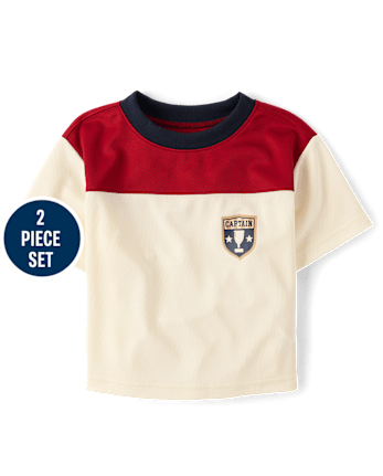 Baby And Toddler Boys Quick Dry Mesh 2-Piece Outfit Set