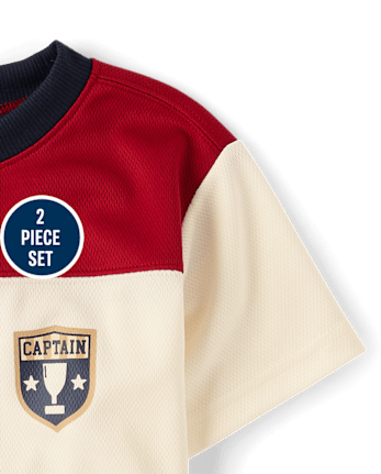 Baby And Toddler Boys Quick Dry Mesh 2-Piece Outfit Set