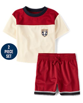 Baby And Toddler Boys Quick Dry Mesh 2-Piece Outfit Set