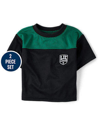 Baby And Toddler Boys Quick Dry Mesh 2-Piece Outfit Set