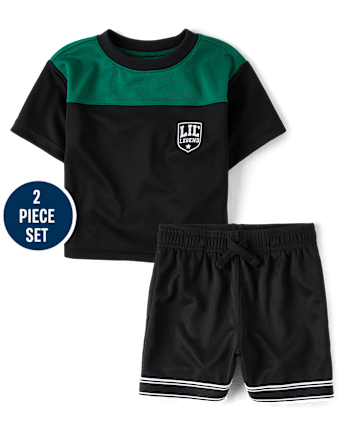 Baby And Toddler Boys Quick Dry Mesh 2-Piece Outfit Set