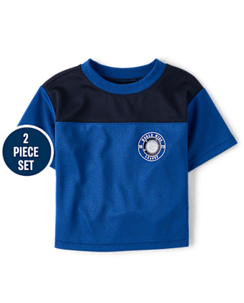 Baby And Toddler Boys Quick Dry Mesh 2-Piece Outfit Set