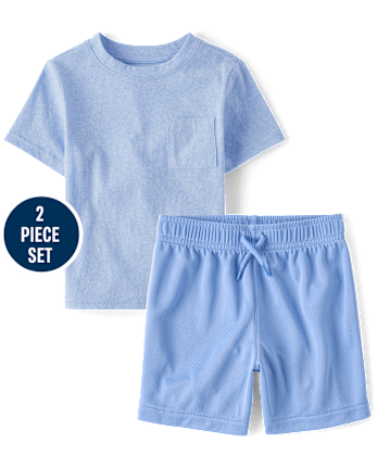 Baby And Toddler Boys Marled 2-Piece Outfit Set
