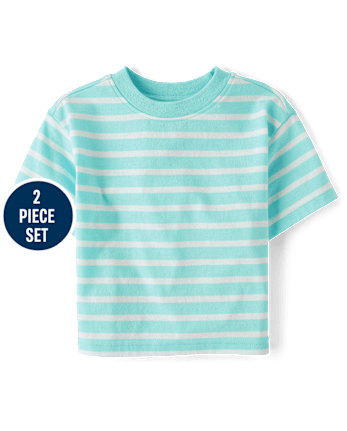 Baby And Toddler Boys Striped 2-Piece Outfit Set