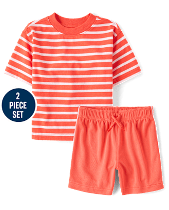 Baby And Toddler Boys Striped 2-Piece Outfit Set