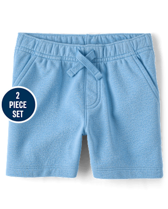 Baby And Toddler Boys Colorblock Marled 2-Piece Outfit Set