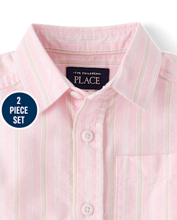 Baby And Toddler Boys Striped 2-Piece Outfit Set