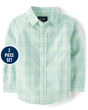 Baby And Toddler Boys Plaid 2-Piece Outfit Set