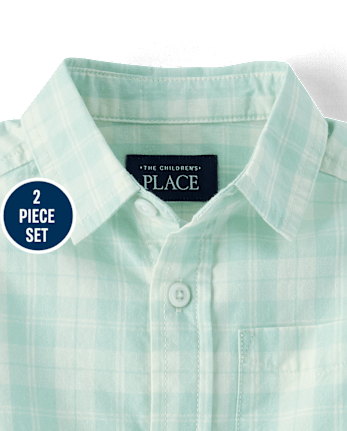 Baby And Toddler Boys Plaid 2-Piece Outfit Set