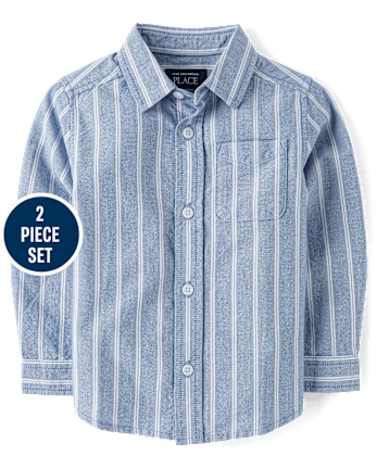 Baby And Toddler Boys Striped 2-Piece Outfit Set