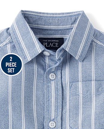 Baby And Toddler Boys Striped 2-Piece Outfit Set