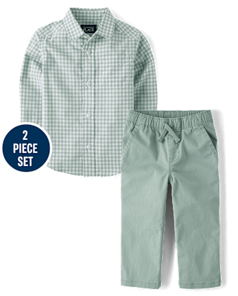 Baby And Toddler Boys Gingham 2-Piece Outfit Set