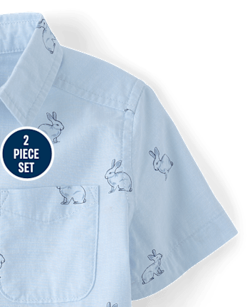 Baby And Toddler Boys Bunny 2-Piece Outfit Set