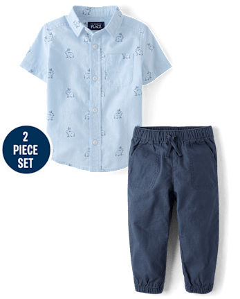 Baby And Toddler Boys Bunny 2-Piece Outfit Set