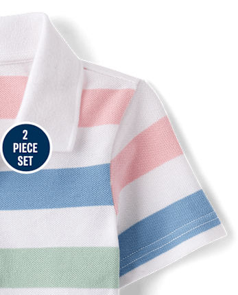 Baby And Toddler Boys Striped 2-Piece Outfit Set