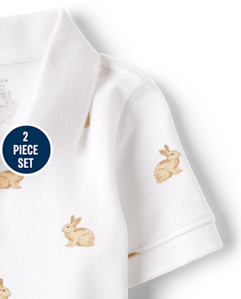 Baby And Toddler Boys Bunny 2-Piece Outfit Set