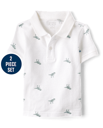 Baby And Toddler Boys Dino 2-Piece Outfit Set