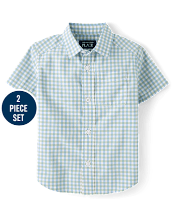 Baby And Toddler Boys Gingham 2-Piece Outfit Set